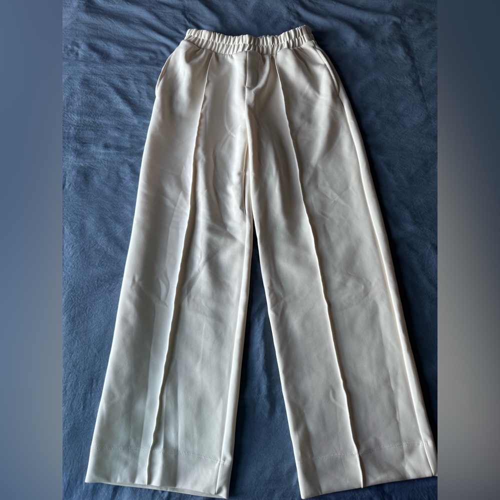 A New Day Cream High-Waist Wide Leg Trousers S